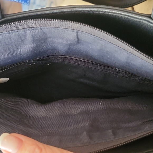 Medium shoulder bag Navy Cowhide leather - Picture 6 of 7